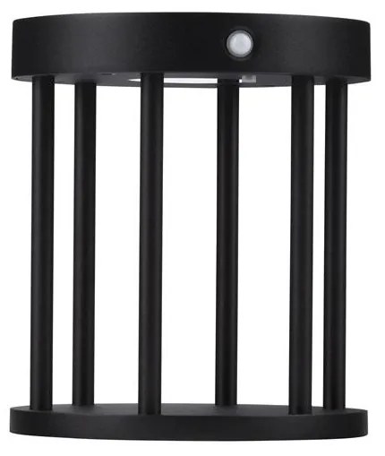Mini Stalp LED solar iluminat exterior cu senzor de miscare IP65 AIGO H-18cm