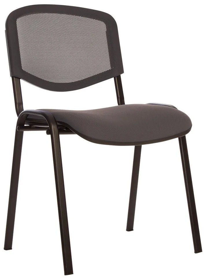 Scaun vizitator ISO NET BLACK, Gri stofa cagliari