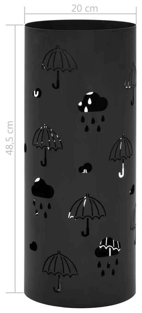 Suport pentru umbrele, model umbrelute, otel, negru Negru, 1, Model 8