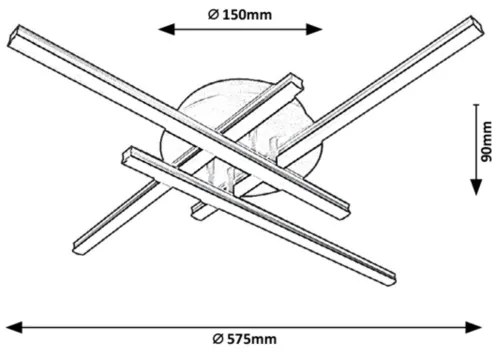 Rabalux - Plafonieră LED 4xLED/25W/230V