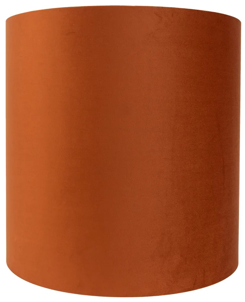 Abajur din material textil portocaliu cu interior auriu 40/40/40