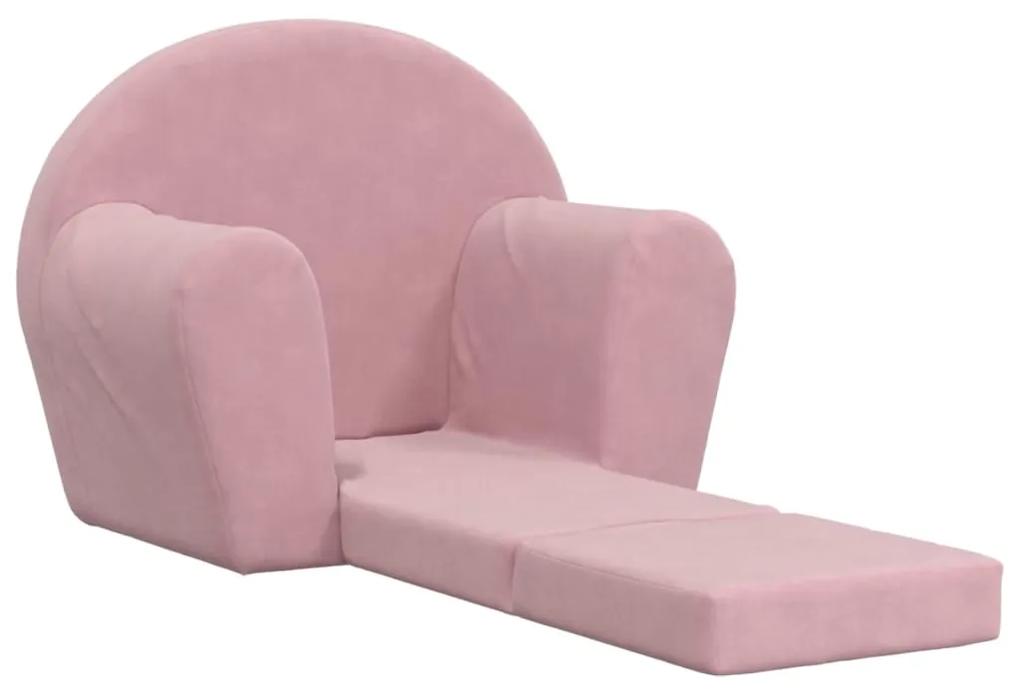 Canapea pentru copii, roz, plus moale Roz, Fotoliu pat