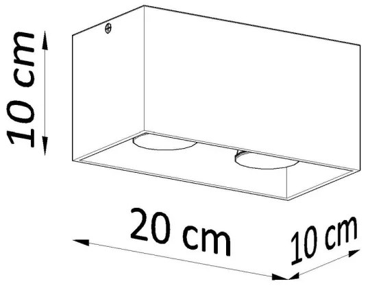 Plafonieră QUAD 2xGU10/40W/230V