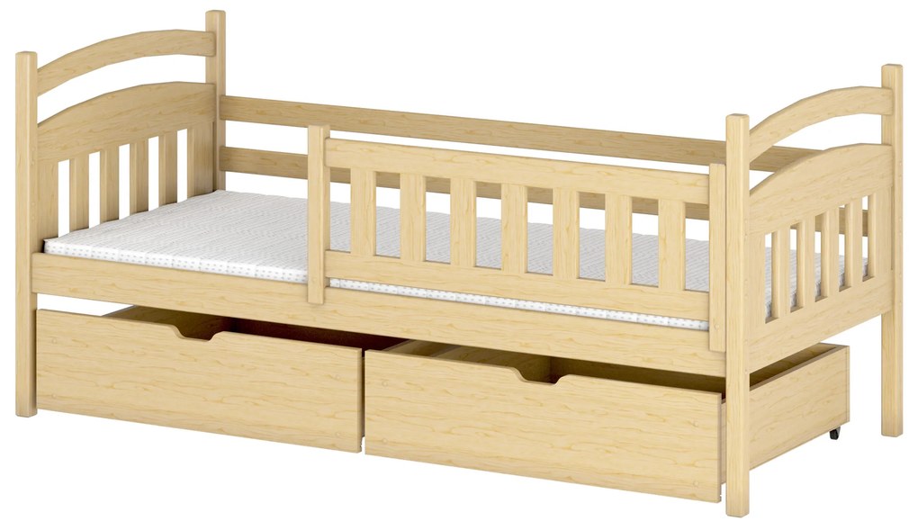 Pat pentru copii 90 x 190 cm Tarra (cu somieră și sp. depozitare) (Pin). Promo -10%. 1012908