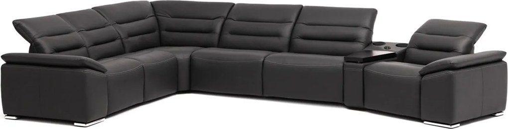 Colțar lemn masiv IMPRESSIONE 415×74–94×268 cm - Stânga
