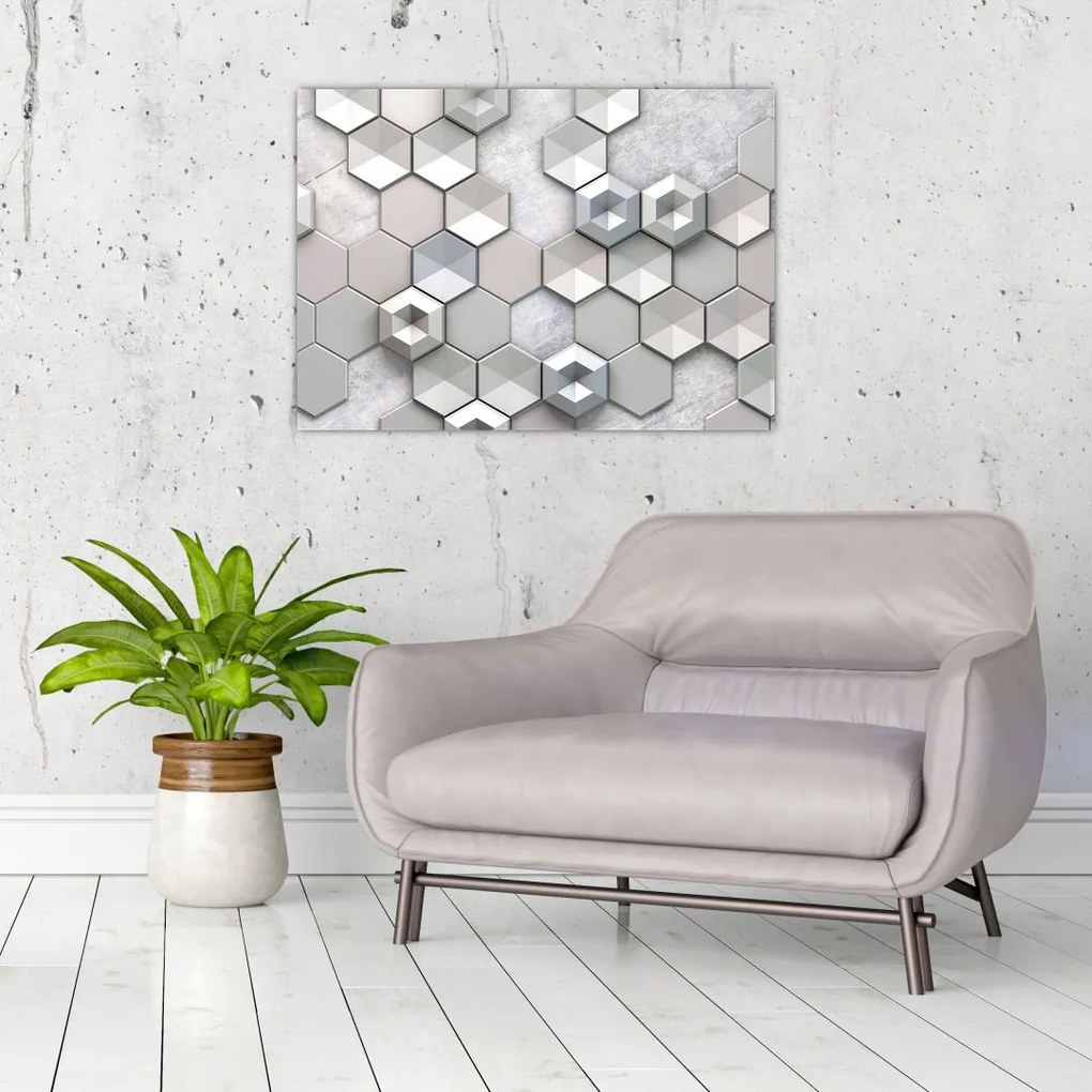 Tablou cu abstracție 3D (70x50 cm)