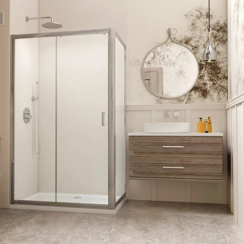 Perete lateral Radaway Premium Plus S 100 cm crom-maro sticla 6 mm