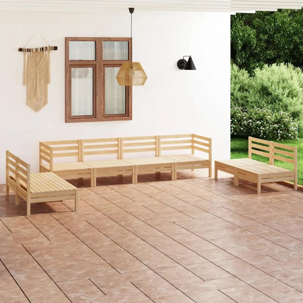 3082572 vidaXL Set mobilier de grădină, 8 piese, lemn masiv de pin