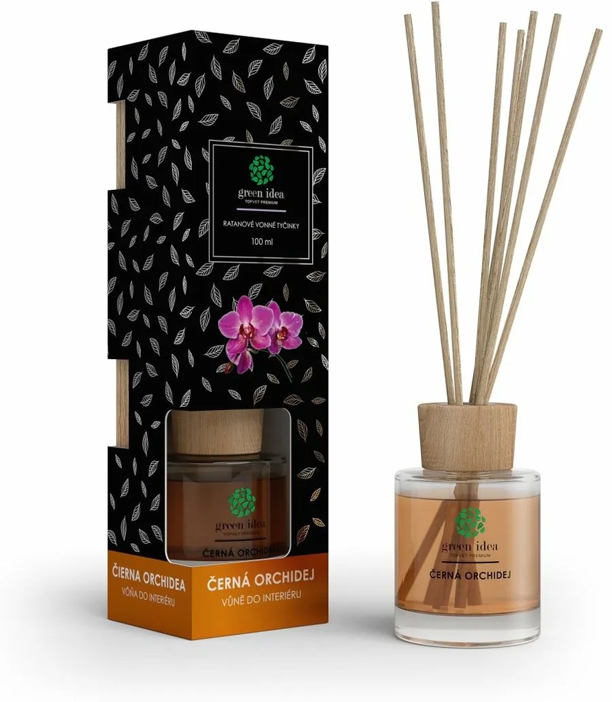 Bețișoare parfumate Green Idea Rattan Orhidee neagră ,100 ml