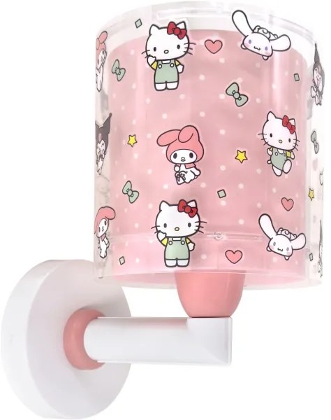 Dalber 41259 - Aplică de perete pentru copii HELLO KITTY & FRIENDS 1xE27/15W/230V, roz