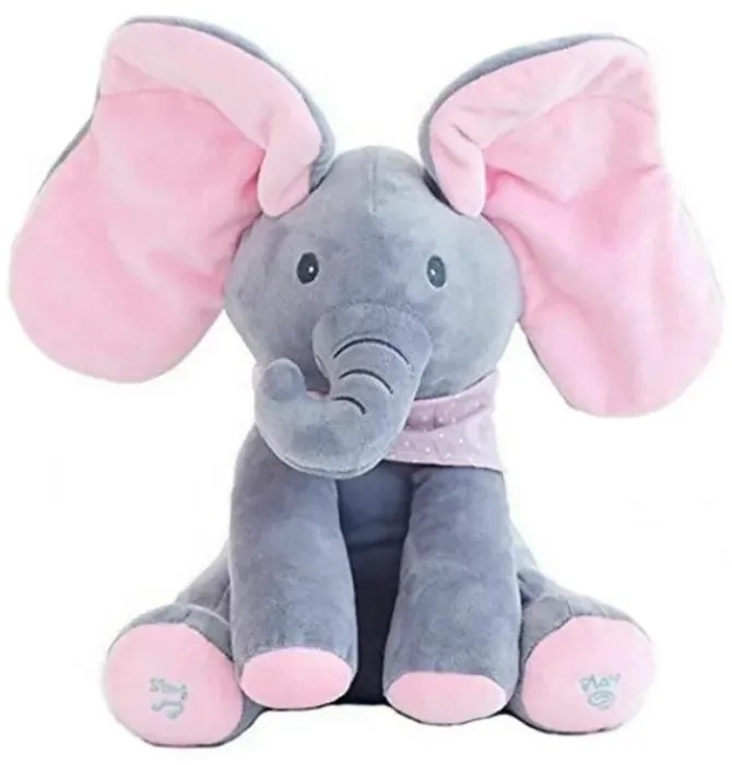 Zaparkorun Elefant interactiv care cântă - roz