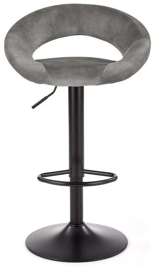 Scaun de bar Kaiden, gri/negru