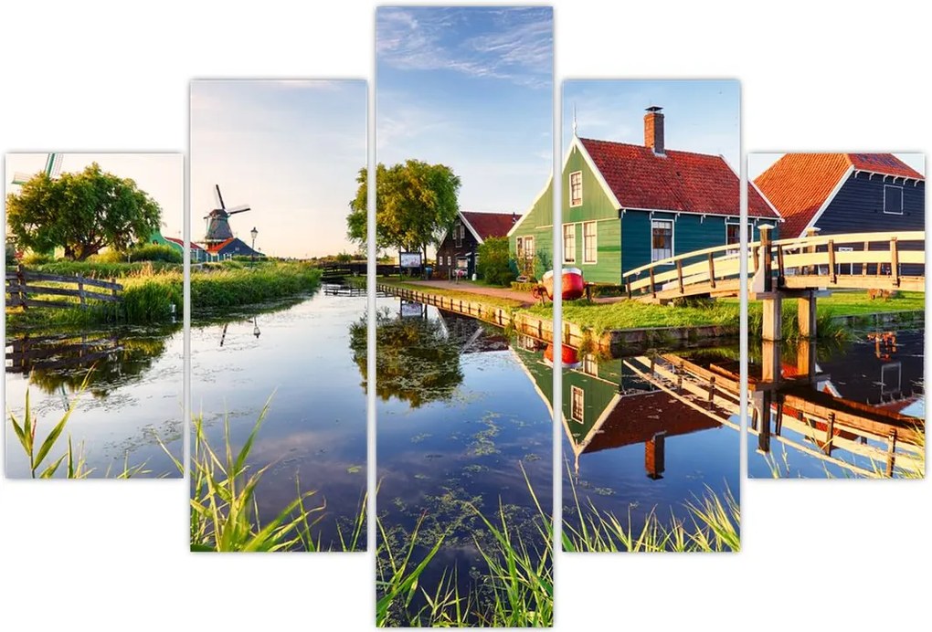 Tablou cu mori din Olanda (150x105 cm)
