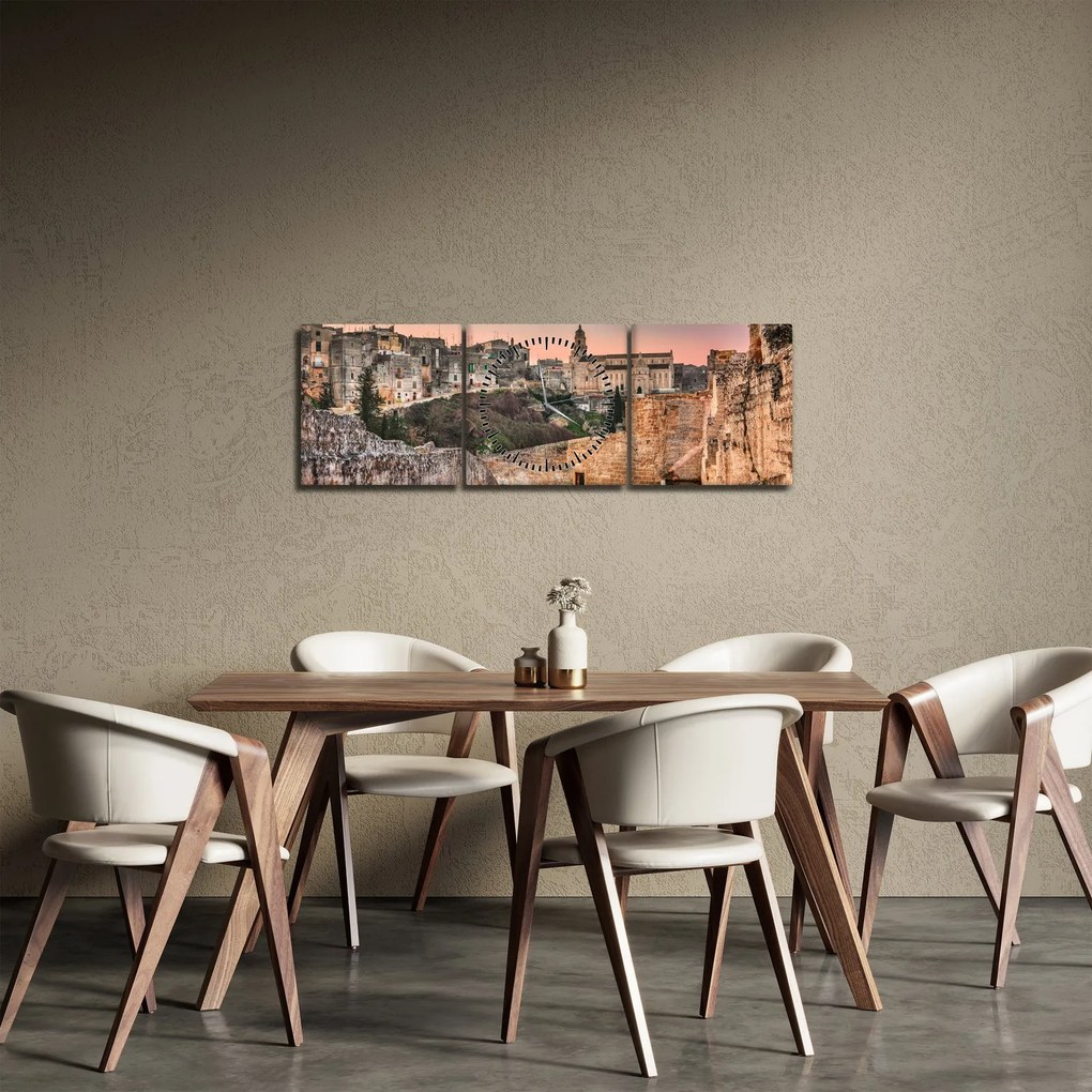 Tablou - Gravina în Puglia, Italia (cu ceas) (90x30 cm)