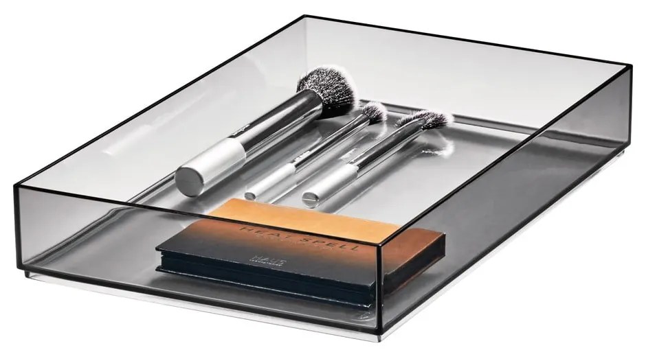 Organizator de baie negru mat pentru cosmetice din plastic reciclat – iDesign