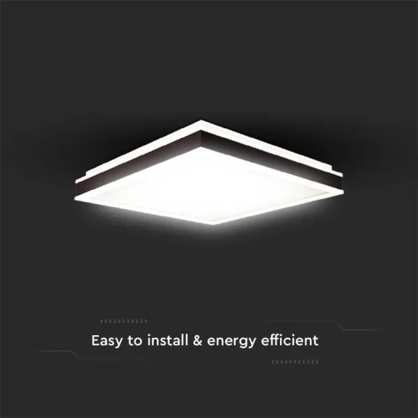 Plafonieră LED/18W/230V 4000K 35x35 cm negru