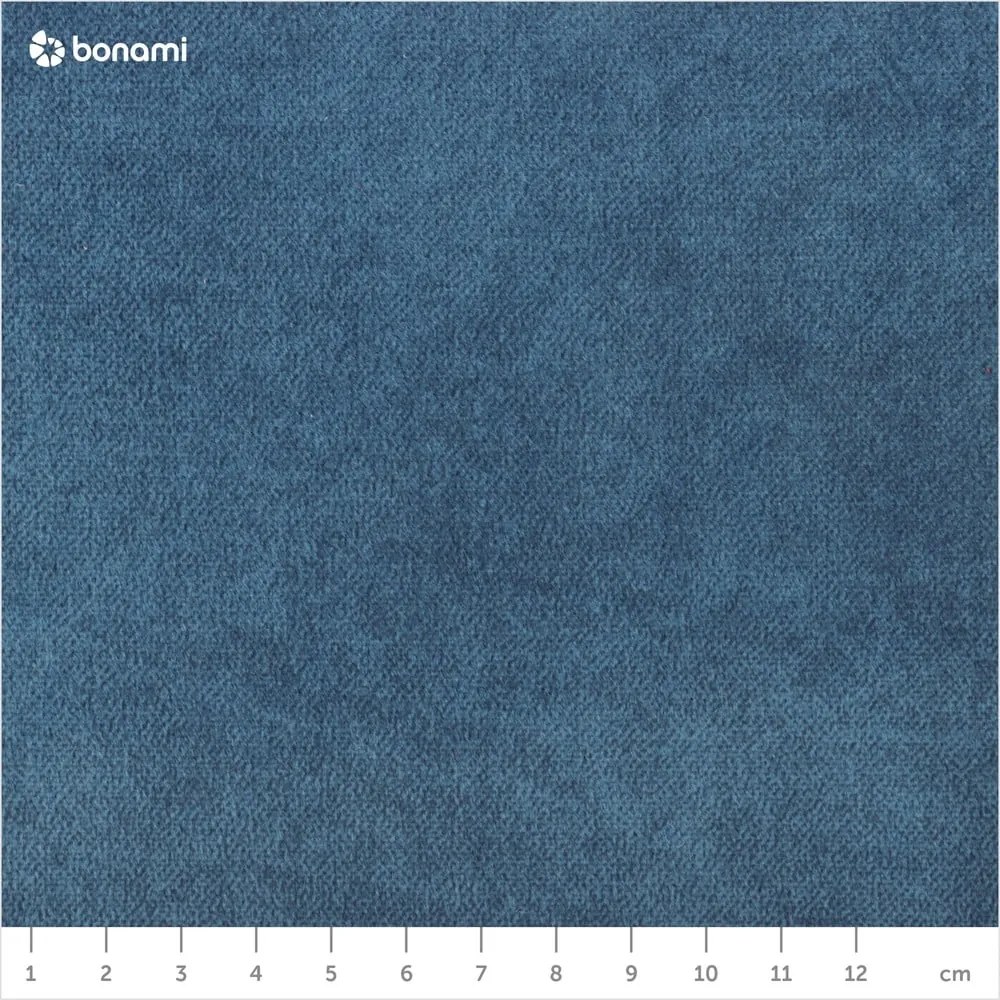 Pat matrimonial albastru închis tapițat cu somieră 200x200 cm Tulsa – Ropez