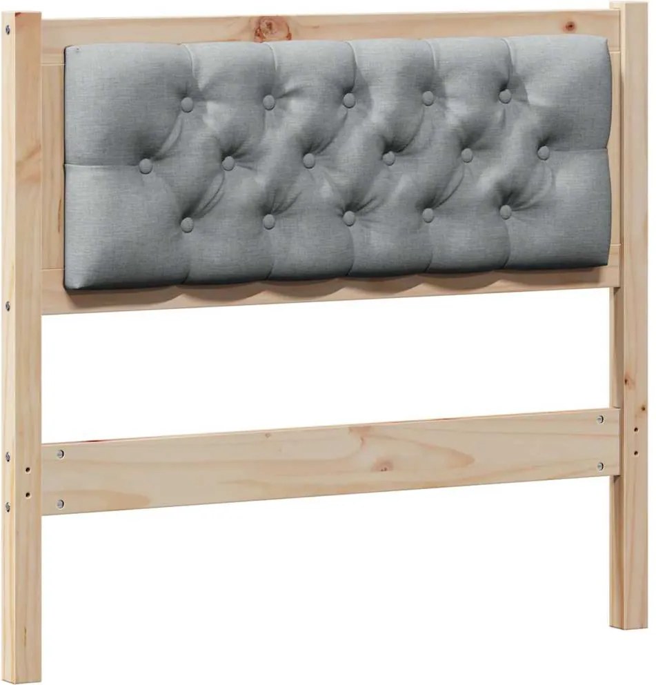 vidaXL Tăblie cap Altele Maro și gri deschis 90 cm Lemn masiv de pin