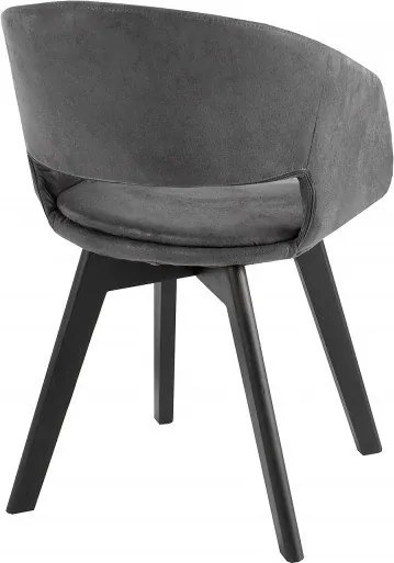 Set 2 scaune design scandinav Nordic Star microfibra gri antic