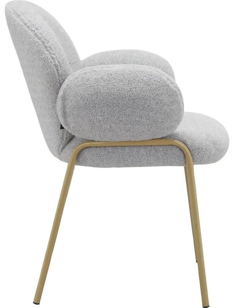 Set de scaune de sufragerie gri deschis cu cotiere 2 buc. tapițat Iwama – Støraa