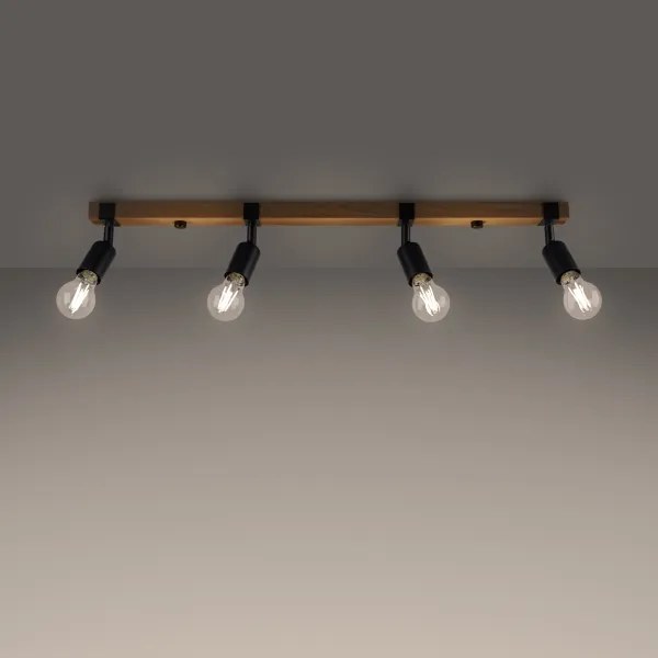 Spot Sollux SL.1298 ZUCA 4xE27/15W/230V negru