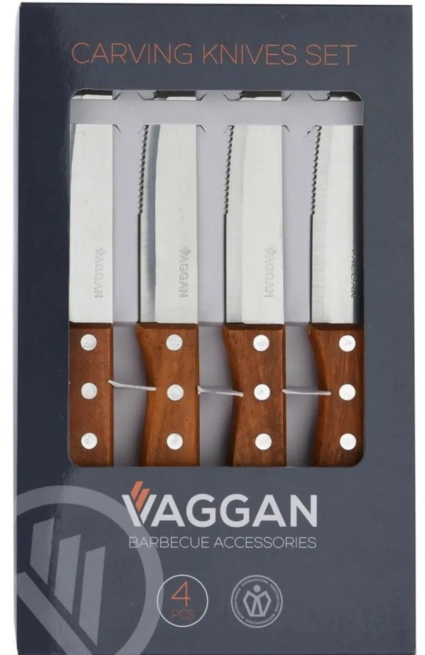 Set 4 cuțite friptură Wood