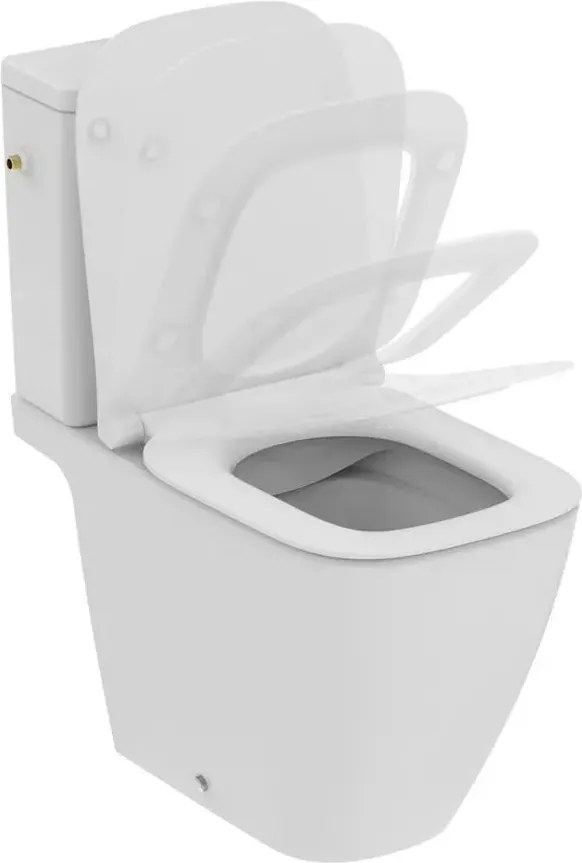 Set vas WC pe pardoseala Ideal Standard I.Life B rimless alb cu rezervor si capac slim softclose