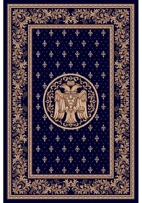 Covor cu Vultur Bicefal pe Verticala Albastru Selectează mărime: 200 X 300