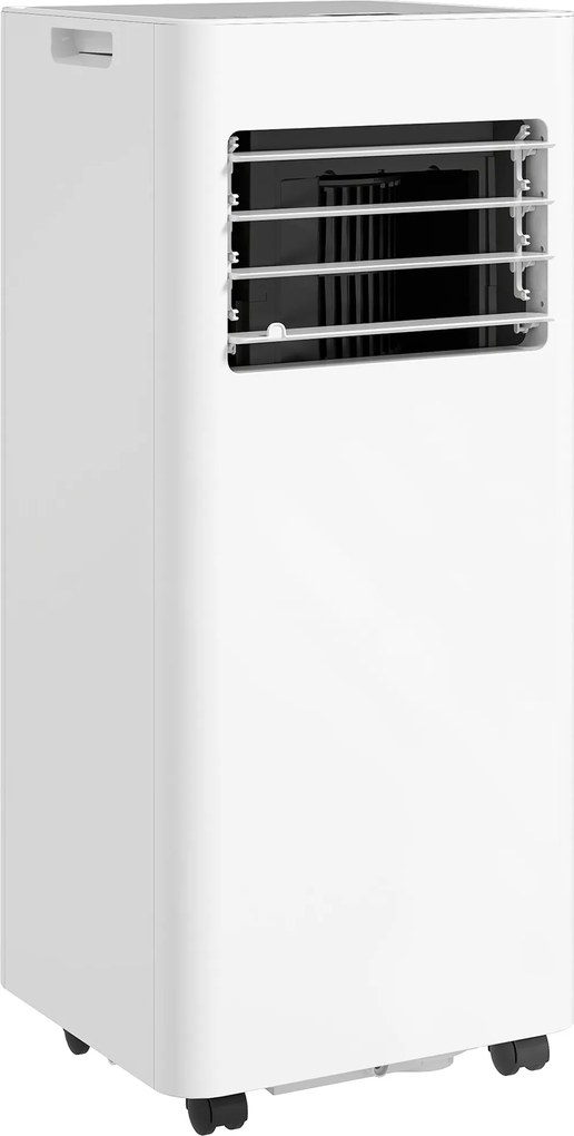 HOMCOM Climatizor mobil 9000 BTU/h 3 în 1 răcire ventilator dezumidificator temporizator 24H și telecomandă alb | Aosom Romania