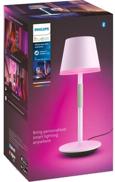Philips Hue GO lampă LED RGBW, dimabilă, touch, 6,2W, 230V, 2000-6500K, IP54