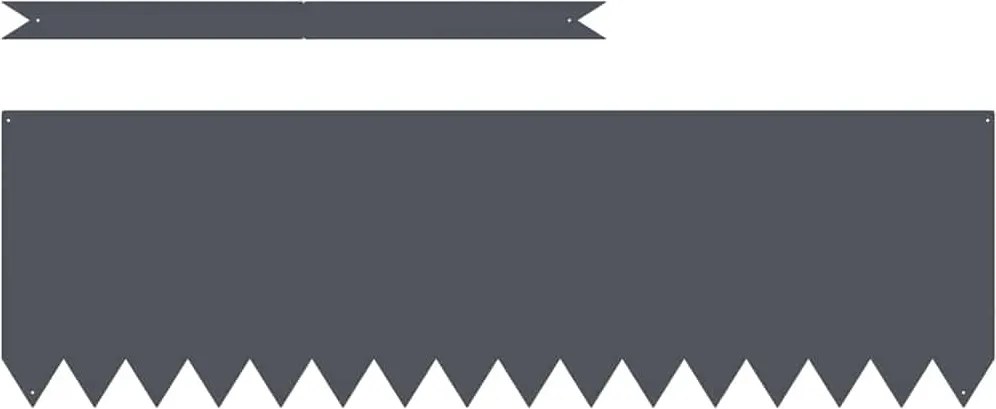 vidaXL Margine pentru gazon 10 pcs Antracit 100 x 0.05 x 20 cm