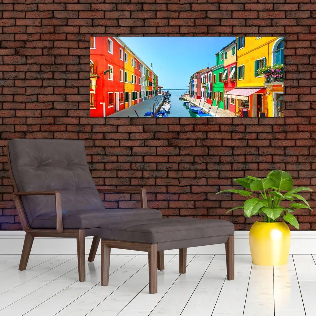 Tablou - Insula Burano, Veneția, Italia (120x50 cm)