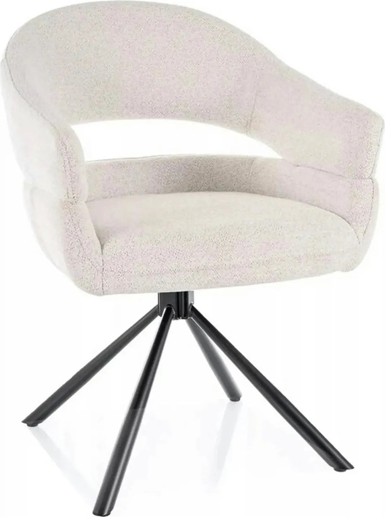 Scaun BORGO, bej - Raven 22, stofa clasica/metal, 58x60x87 cm