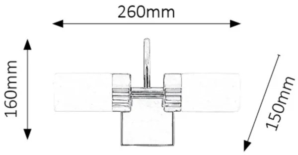 Rabalux 5714 - Iluminat oglindă baie LED BETTY 2xLED/4W/230V crom lucios
