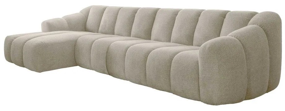 Colțar bej (cu colț pe partea stângă/cu șezlong) Shell – Miuform