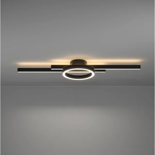 Plafonieră LED RGBW dimabilă Eglo 900953 AMANDOLO 23,5W/230V negru + telecomandă