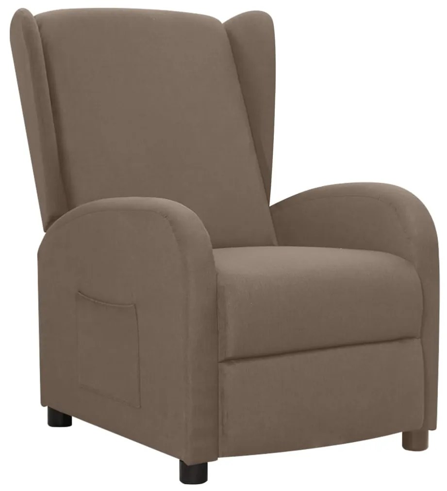 3098227 vidaXL Fotoliu cu ridicare, gri taupe, material textil