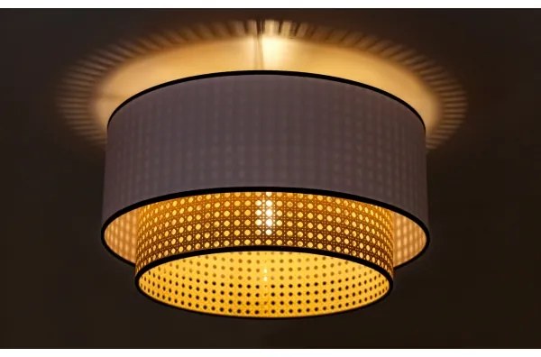 Plafonieră Duolla BOHO 1xE27/15W/230V d. 45 cm alb/ratan