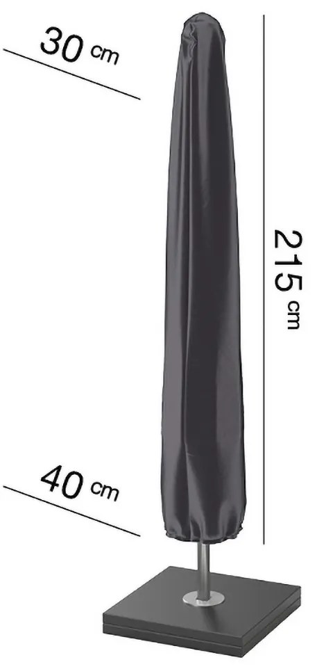 Husa mobilier gradina AeroCover pentru umbrela, 40x215 cm, patrata, antracit