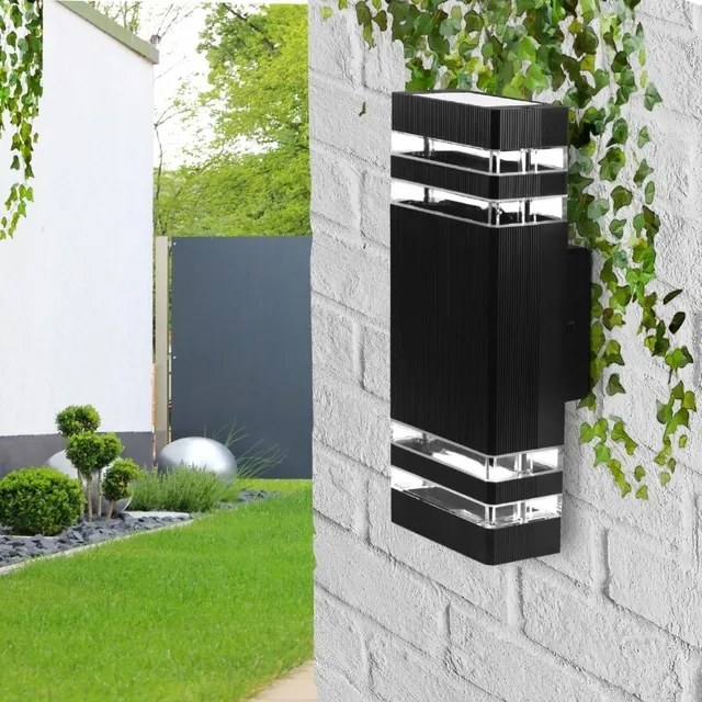 Aplica de exterior Inez duo, 2xGU10, IP65, neagra, Masterled