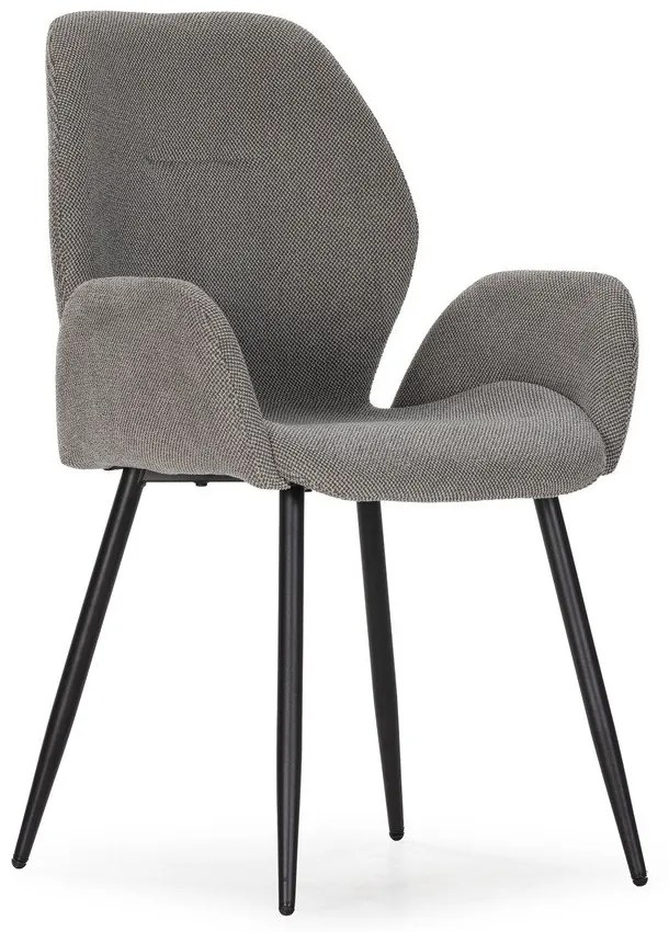 Set de scaune de sufragerie gri 2 buc. tapițat Ansu – Marckeric