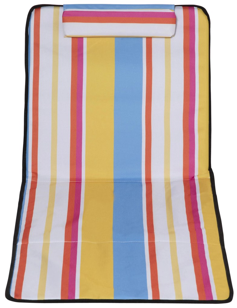 Outsunny Set 2 Șezlonguri de Plajă cu Spătar Reglabil pe 5 Niveluri, Tetieră și Geantă de Transport, 124x53x35-45 cm, Multicolor | Aosom Romania