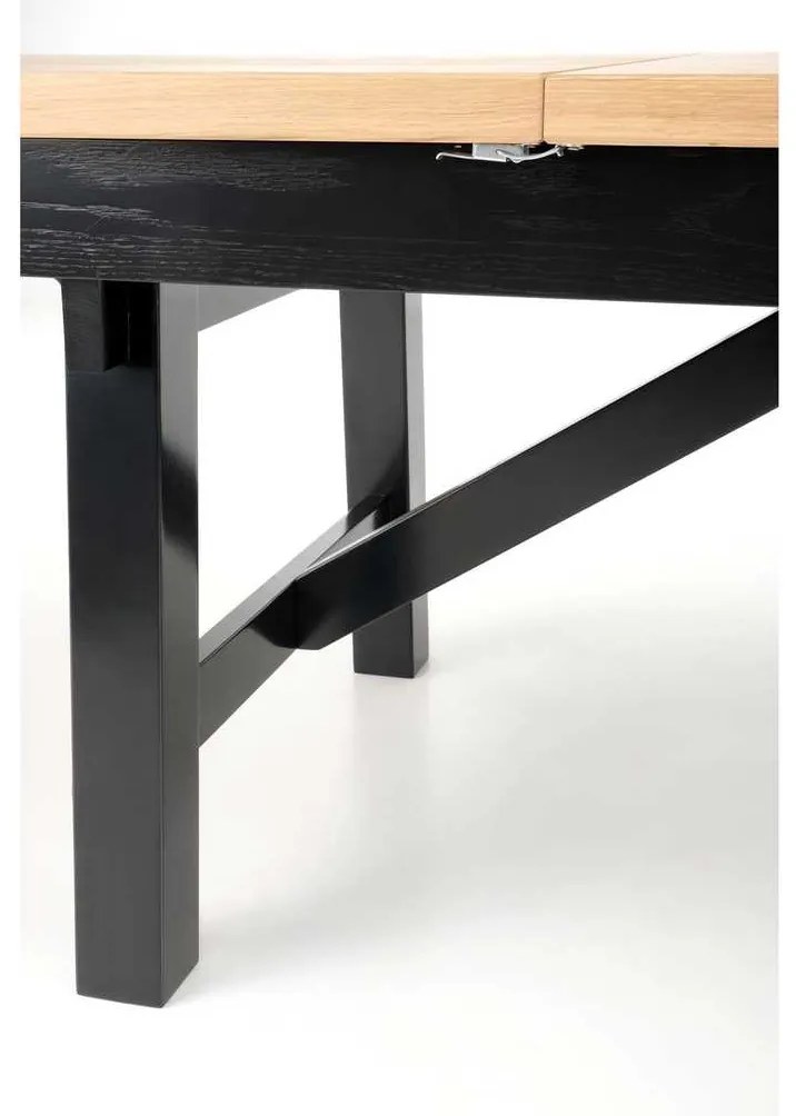Masă de bucătărie Sanger, stejar / negru