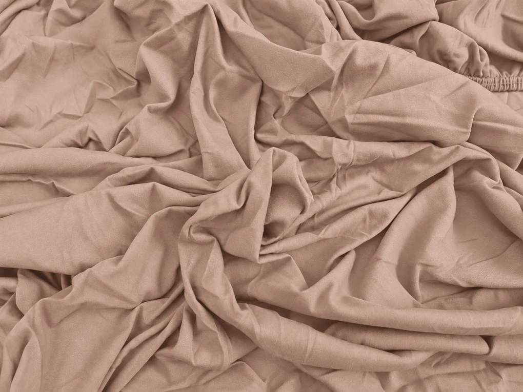 Cearsaf Jersey roz prafuit 90 x 200 cm