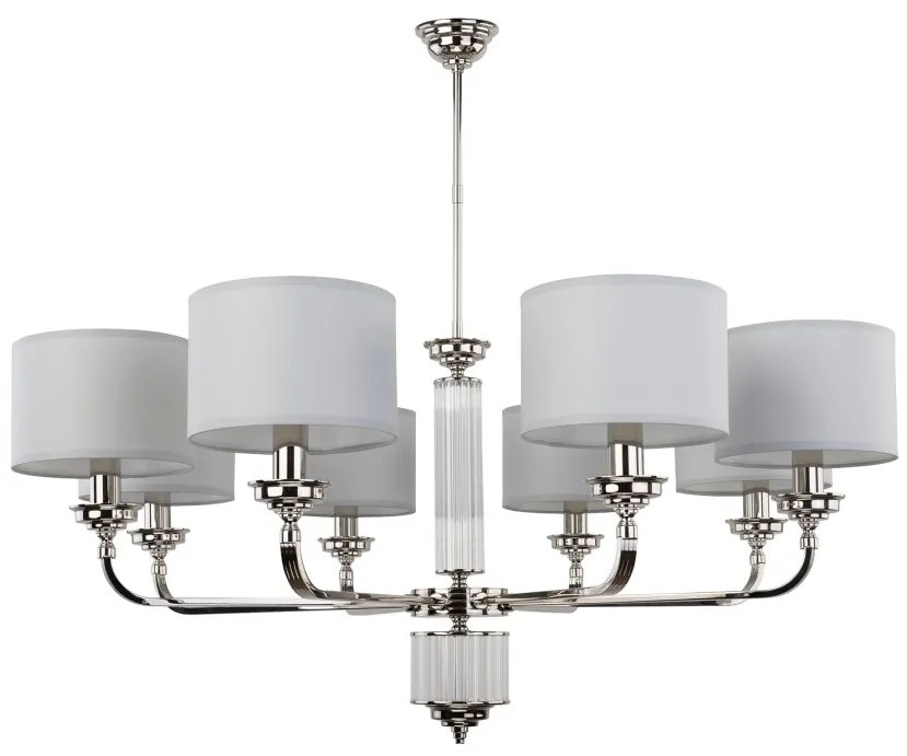 Candelabru 8 brate modern realizat manual Verde