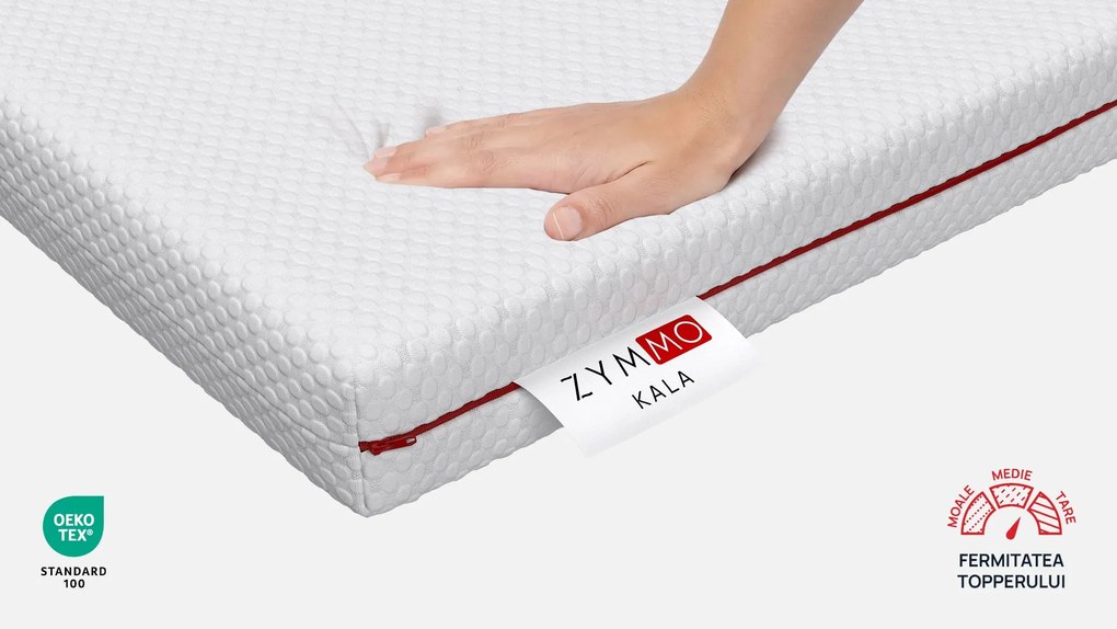 Topper saltea Zymmo, Kala, 150x190x10, Medie-tare