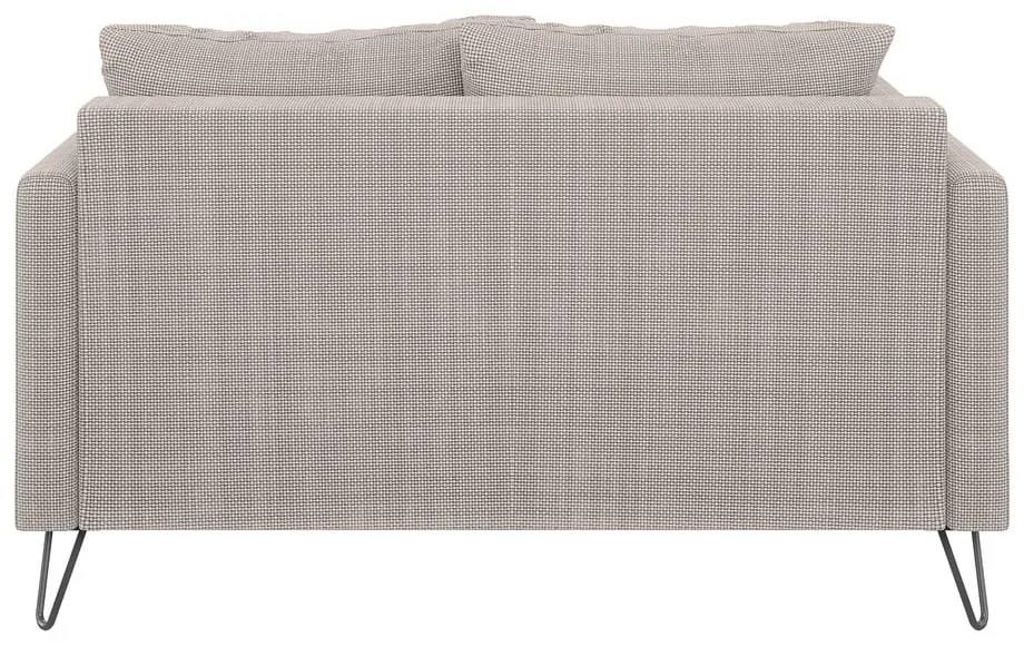 Canapea maro deschis cu tapițerie din chenille 140 cm Freya – Ropez