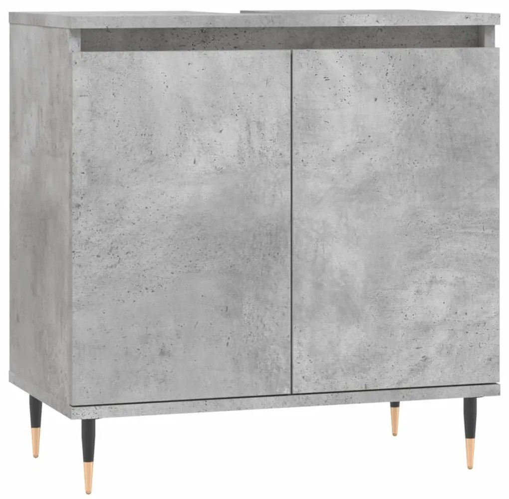 831576 vidaXL Dulap de baie, gri beton, 58x33x60 cm, lemn prelucrat