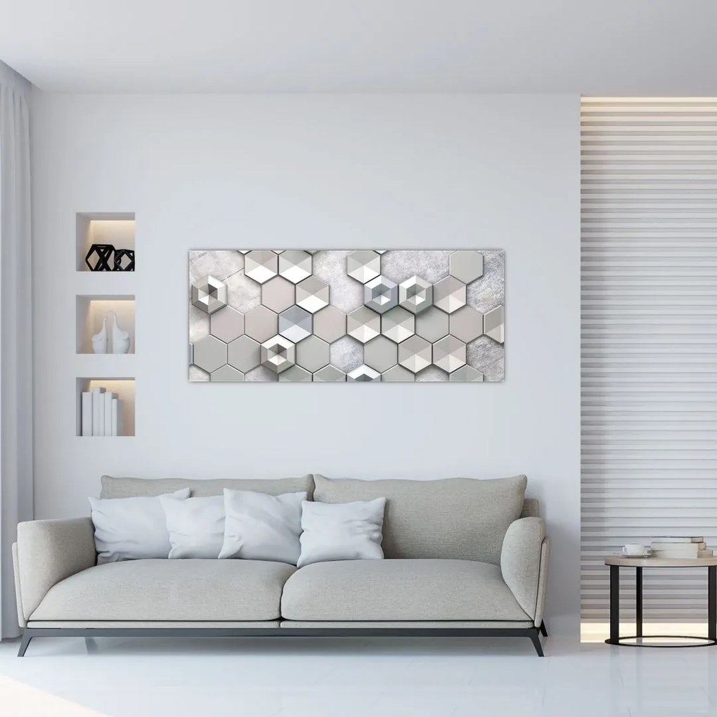 Tablou cu abstracție 3D (120x50 cm)