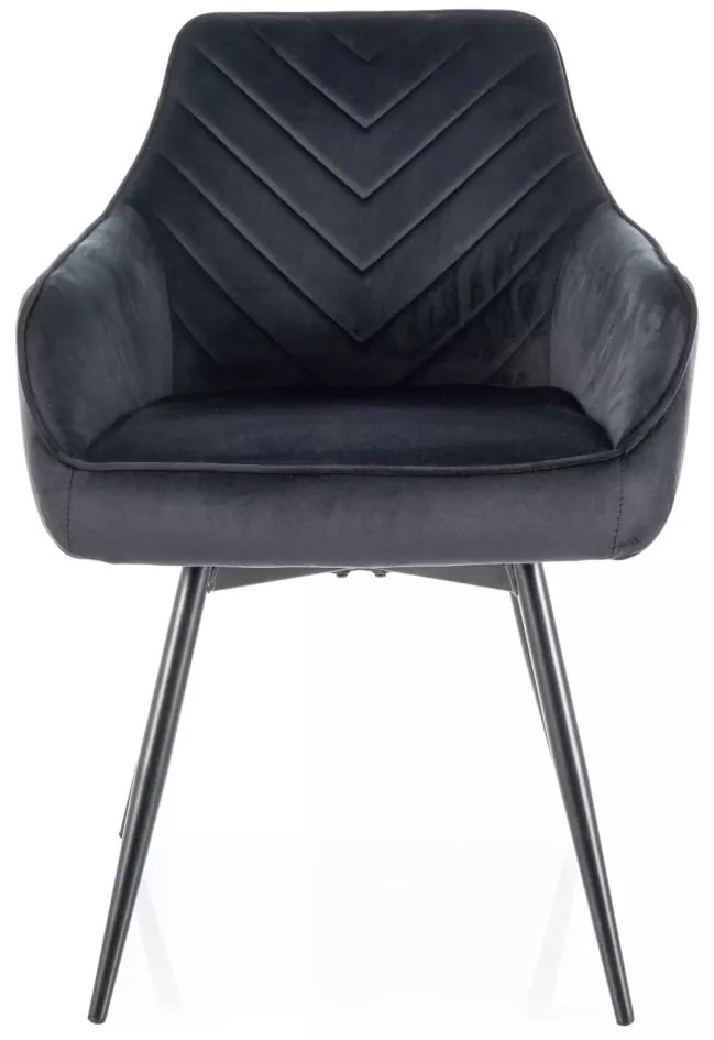 Scaun rotativ Servio velvet negru/negru Blu19